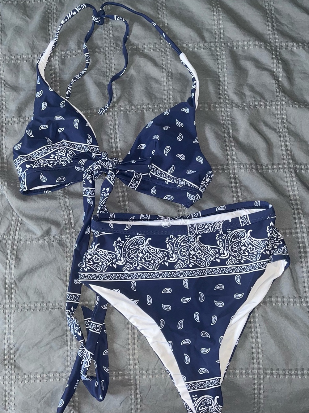 KAMONI Paisley bandana print bikini set S